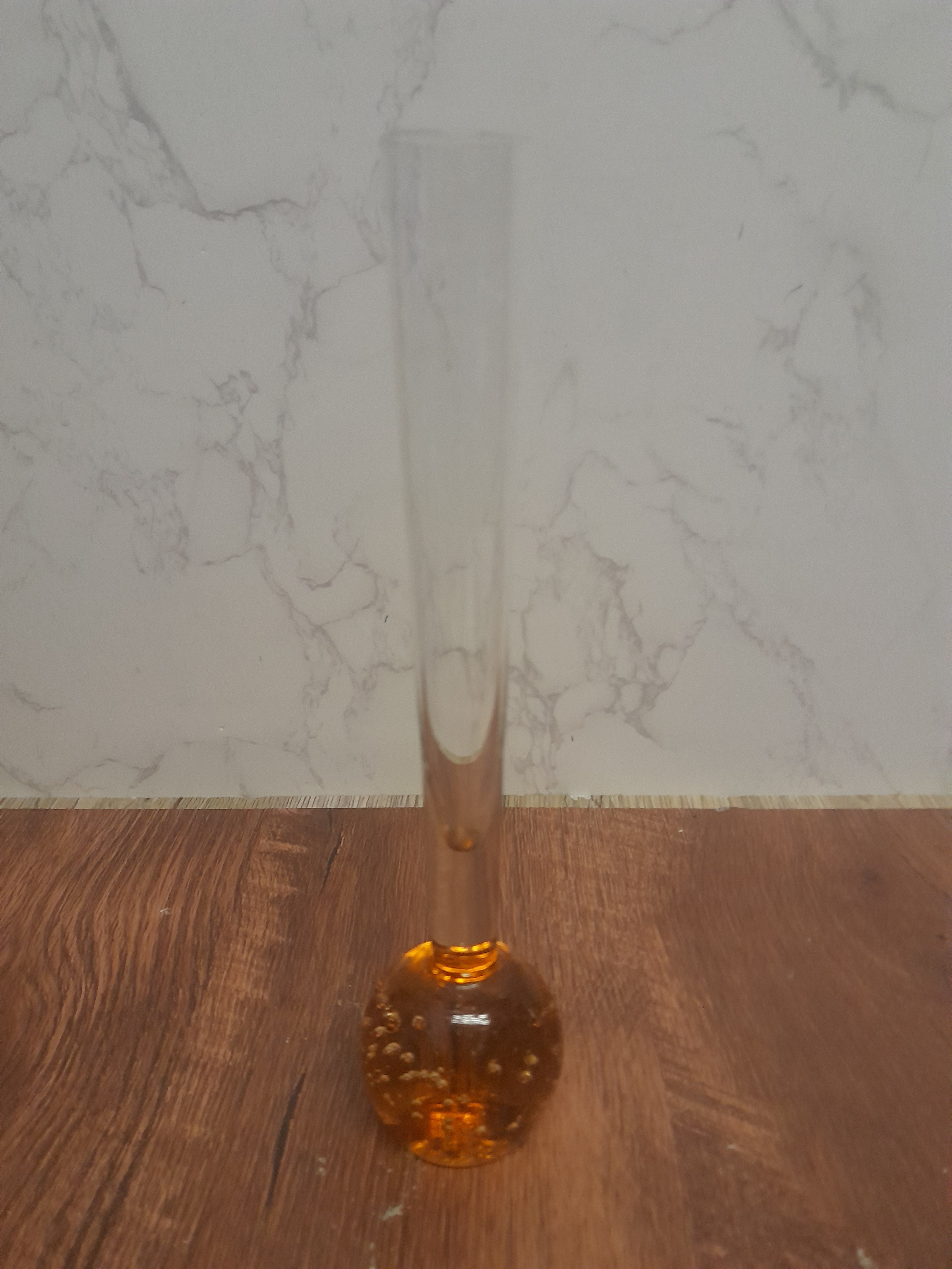 Bubble Glass Pink / Peach Bud Vase