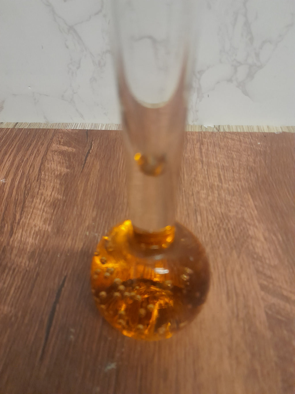 Bubble Glass Pink / Peach Bud Vase