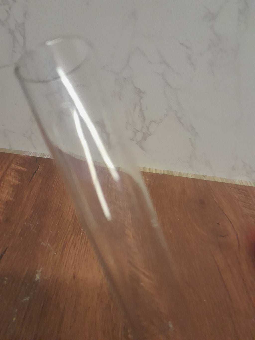 Bubble Glass Pink / Peach Bud Vase