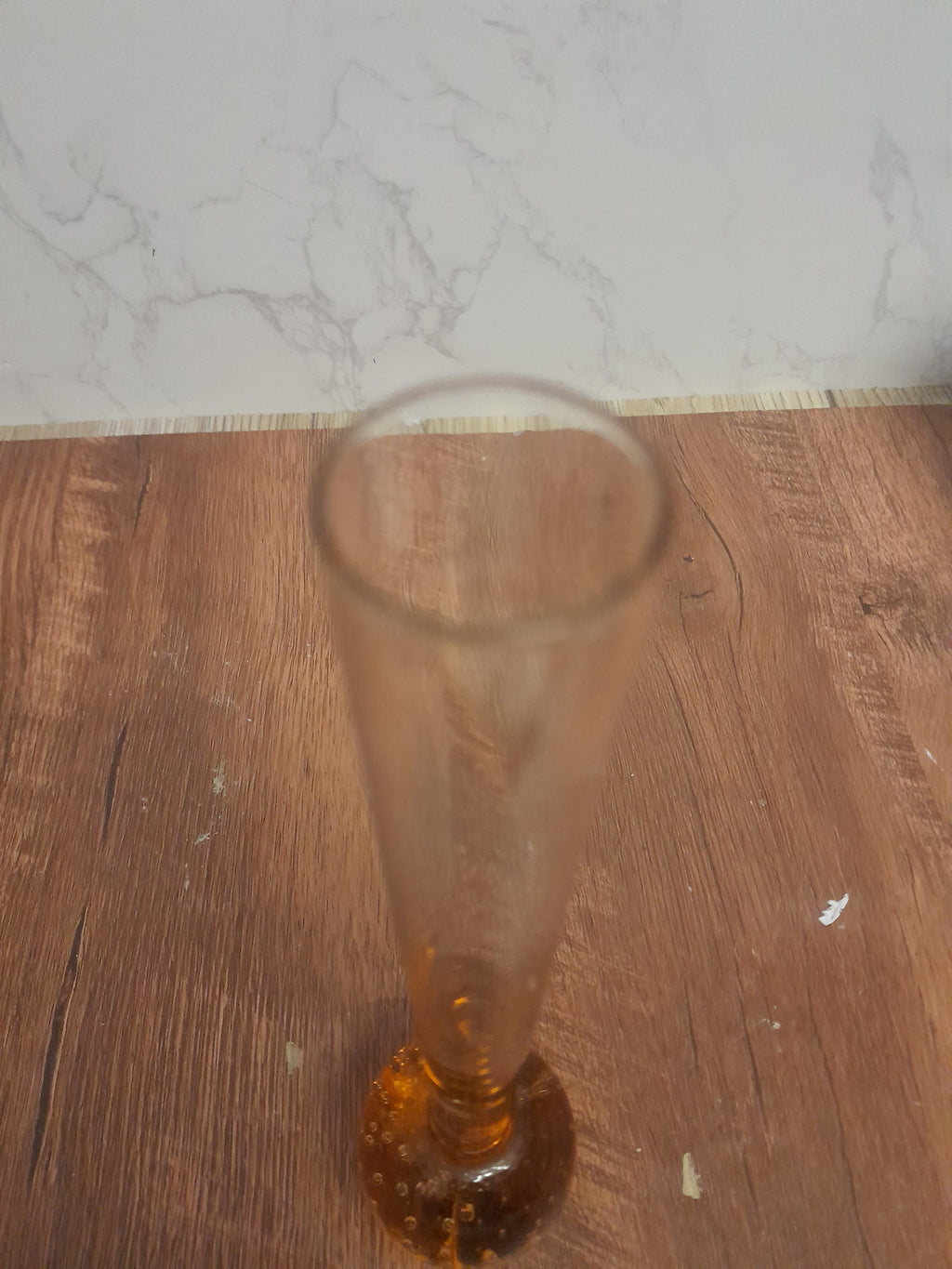 Bubble Glass Pink / Peach Bud Vase