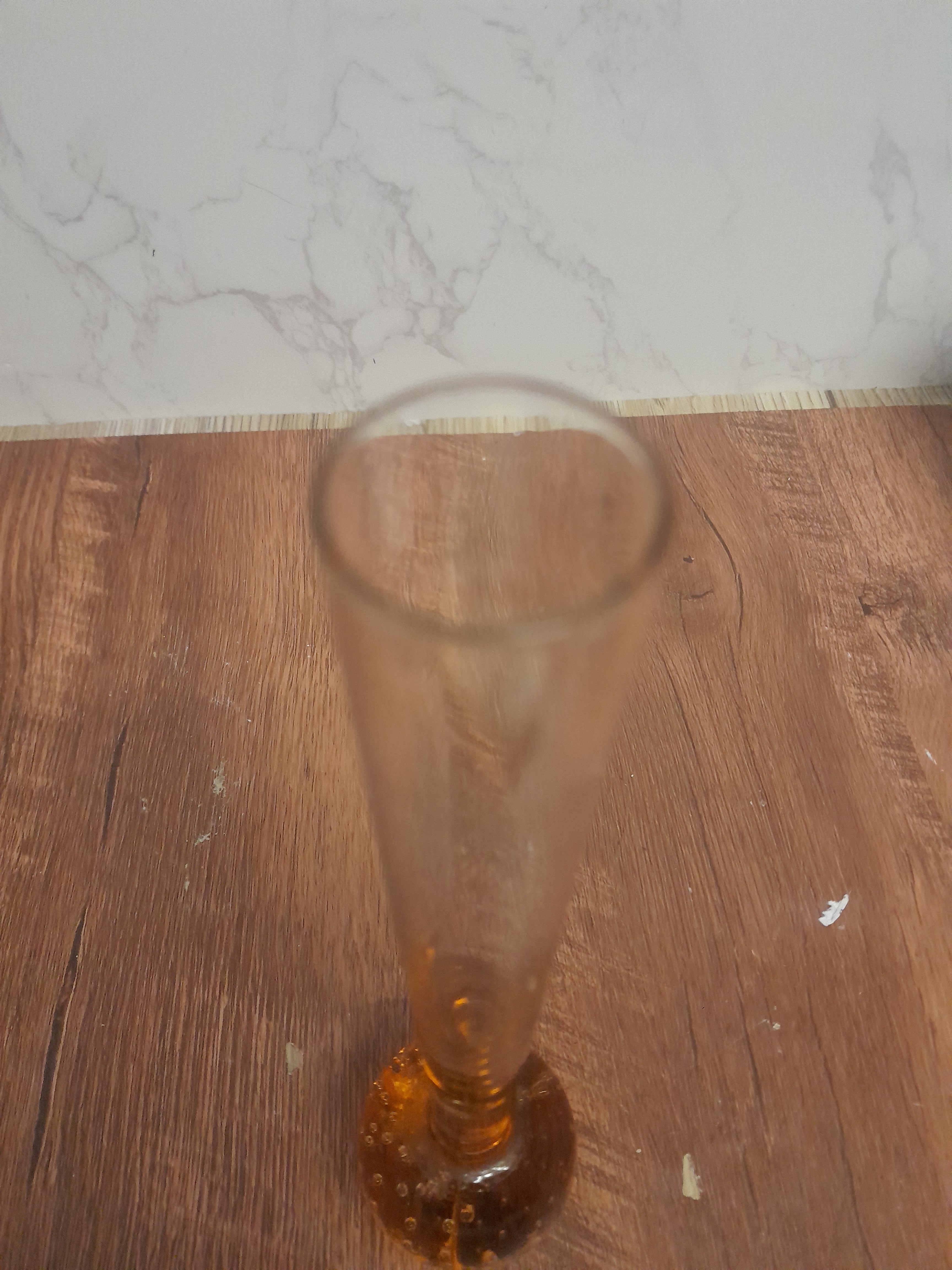 Bubble Glass Pink / Peach Bud Vase