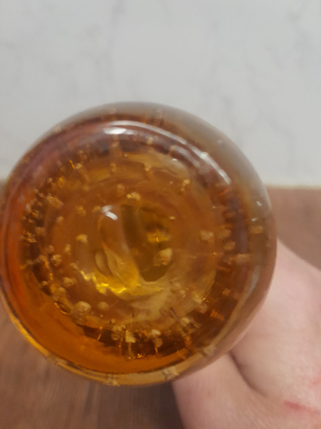 Bubble Glass Pink / Peach Bud Vase