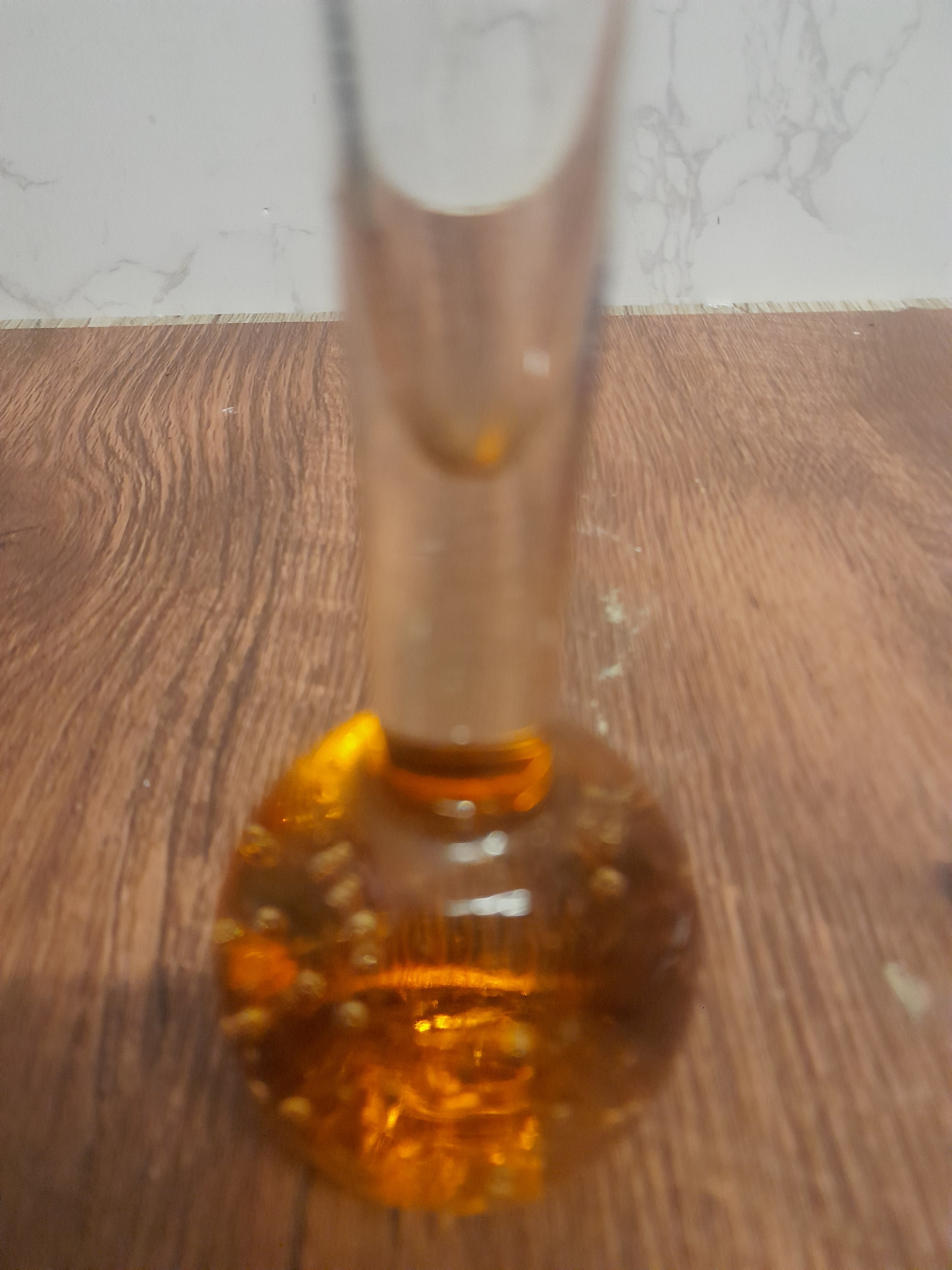 Bubble Glass Pink / Peach Bud Vase