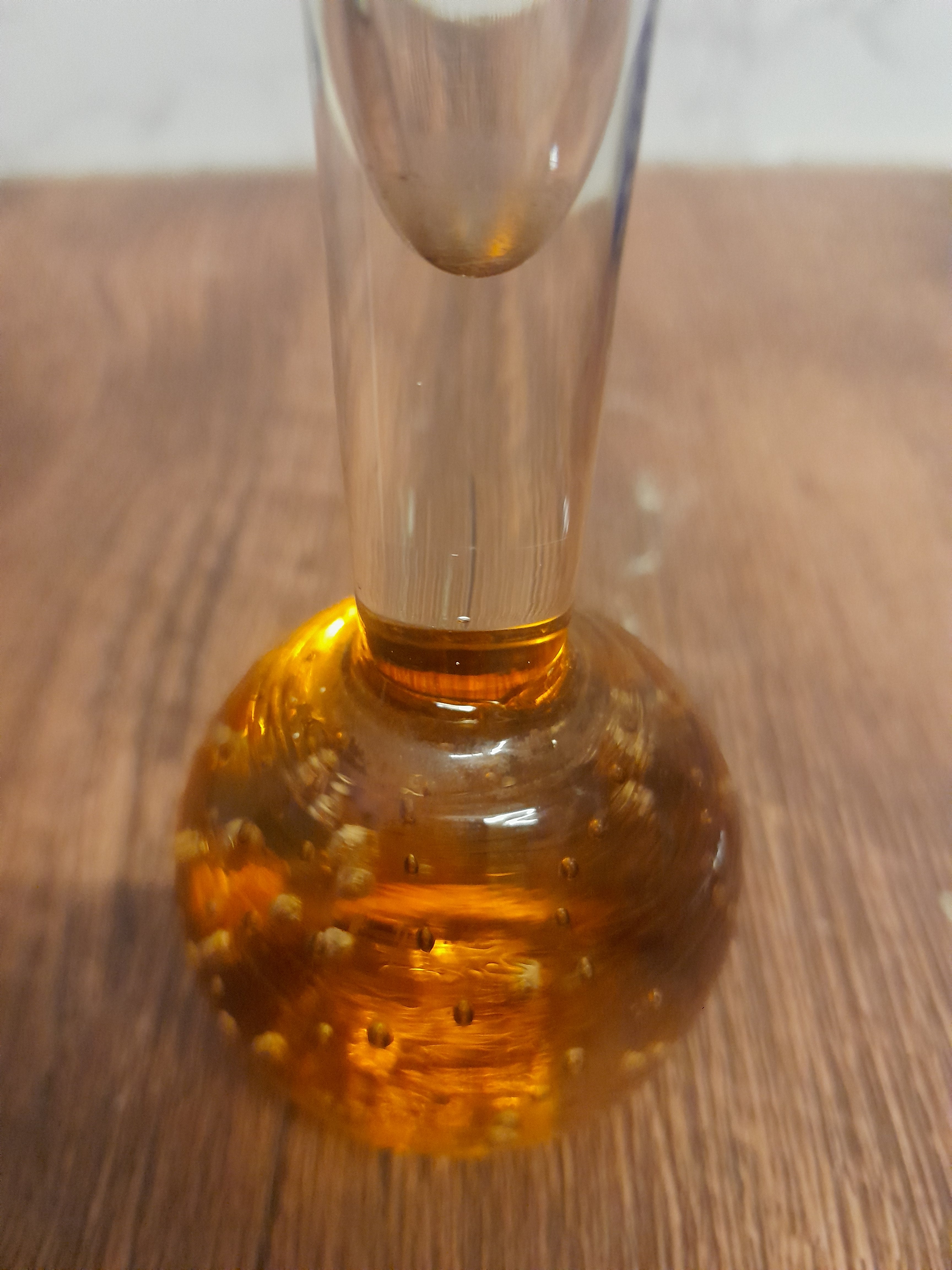 Bubble Glass Pink / Peach Bud Vase