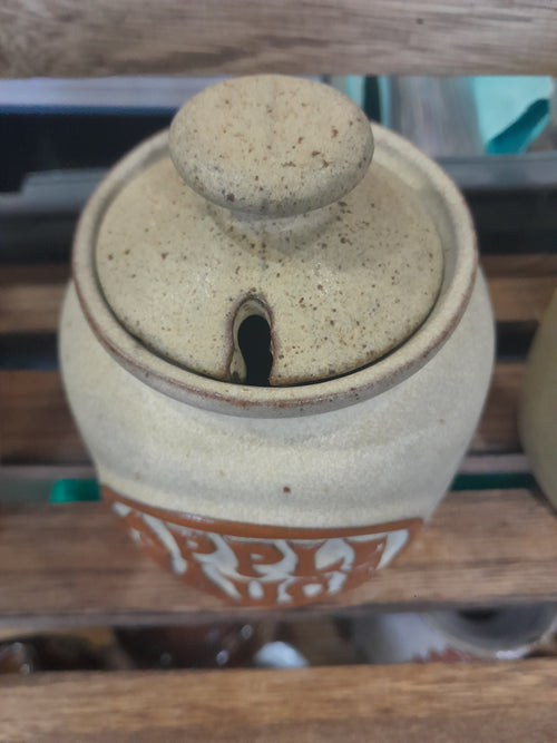 Apple sauce Tremar style stoneware pot