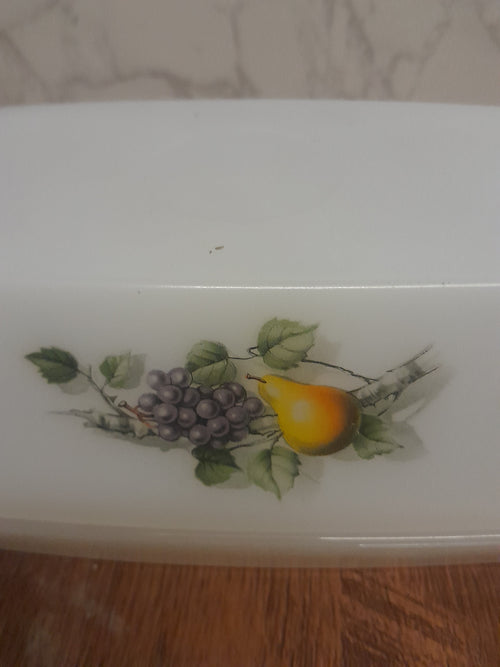 Arcopal Milk Glass Butter Dish