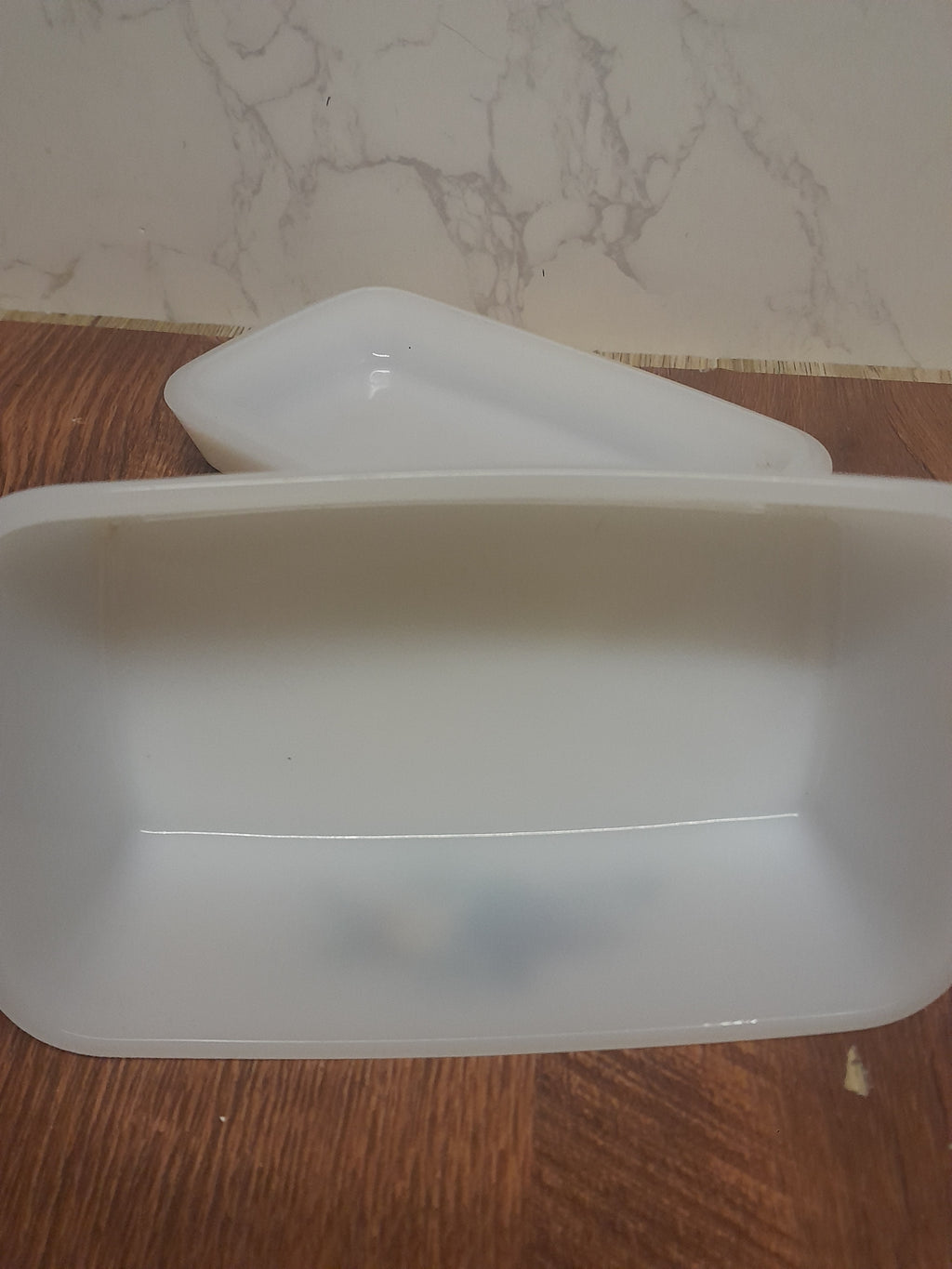 Arcopal Milk Glass Butter Dish