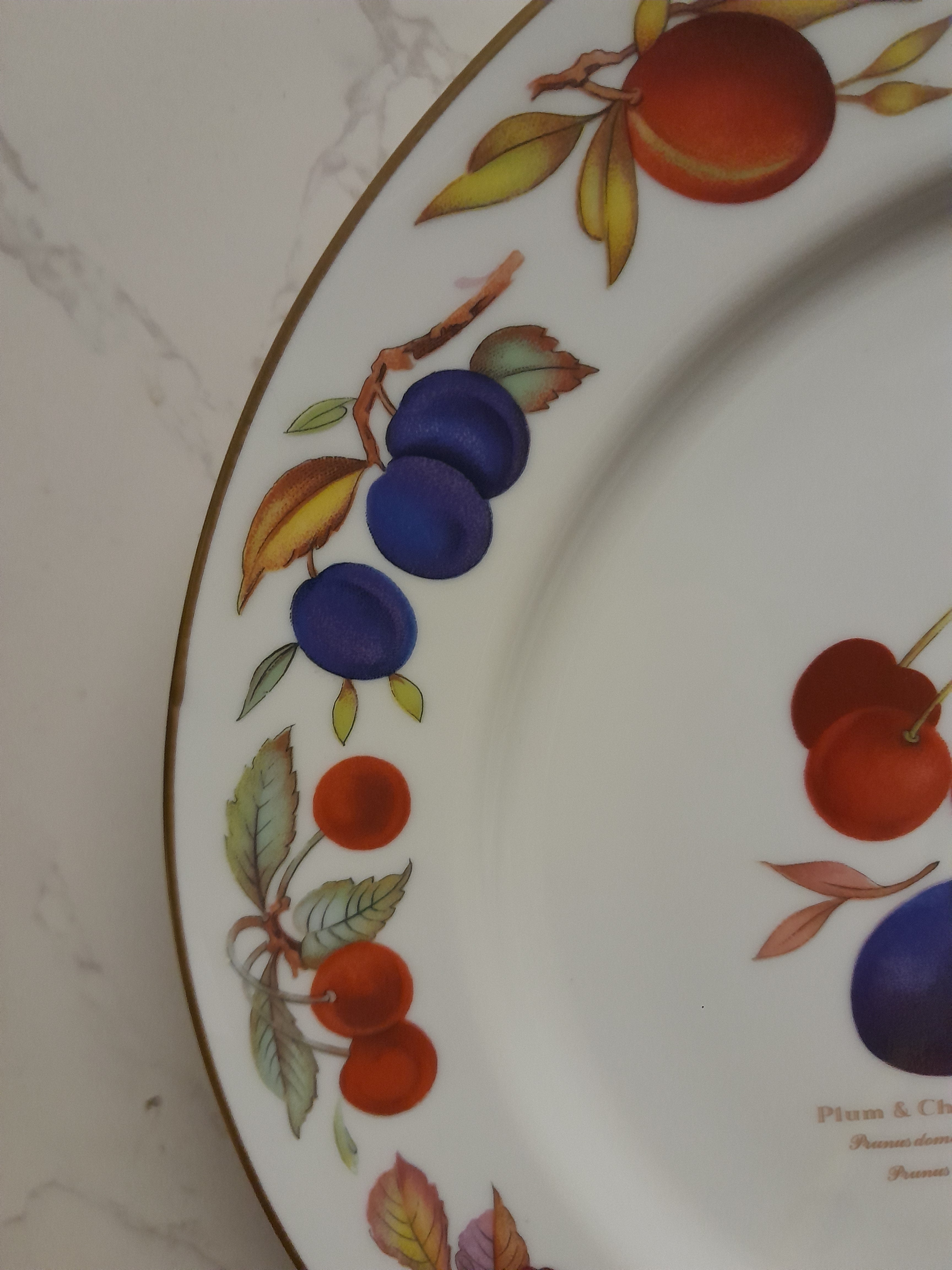 Royal Worcester Evesham Pattern plate for Leigh paints 26cm